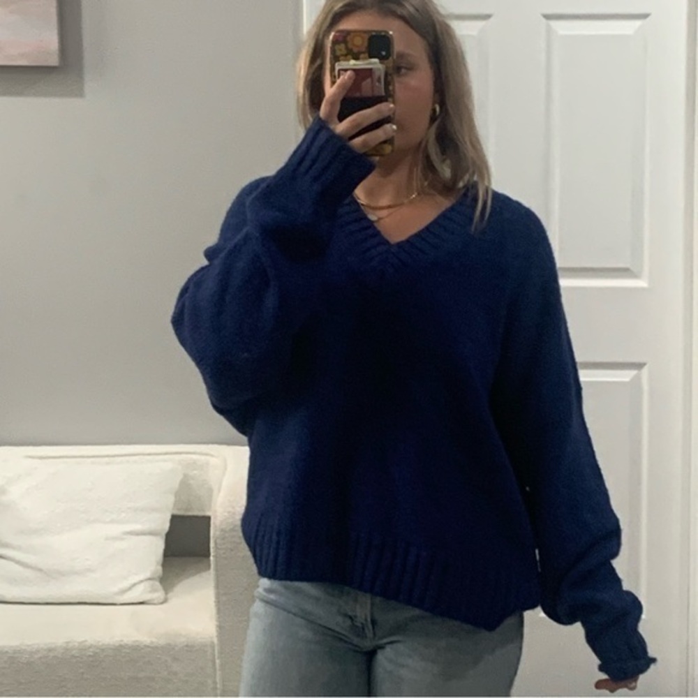 ✅ We11done Sweater Oversized Mohair in Blue